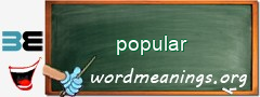 WordMeaning blackboard for popular